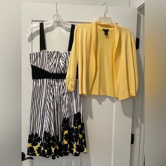 Women’s Dress and Sweater -Size 10 Dress and Size S shrug sweater - Picture 1 of 8